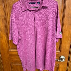 Cutter & Buck Men's Textured Polo in Pink